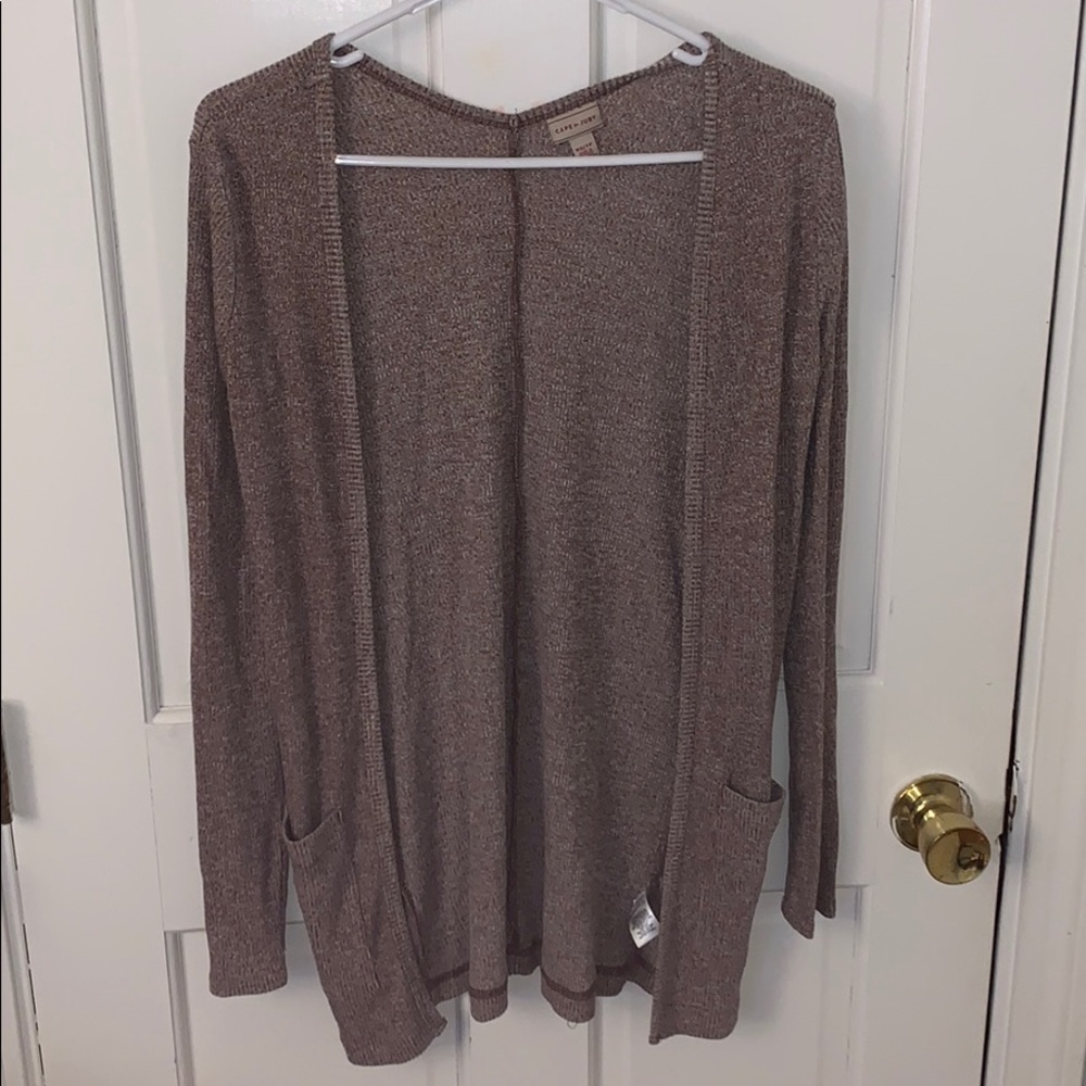 Tan cardigan
